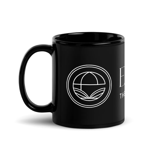 Emmaus Black Glossy Mug