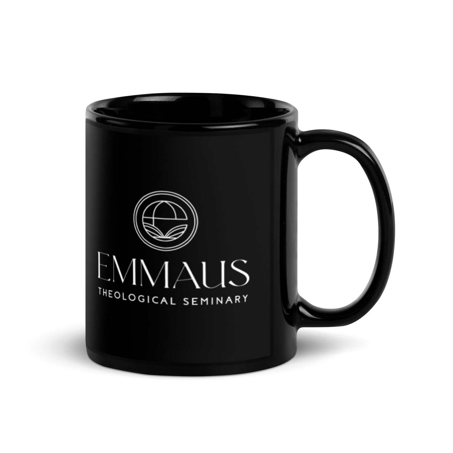 Emmaus Seal / Logo Black Glossy Mug