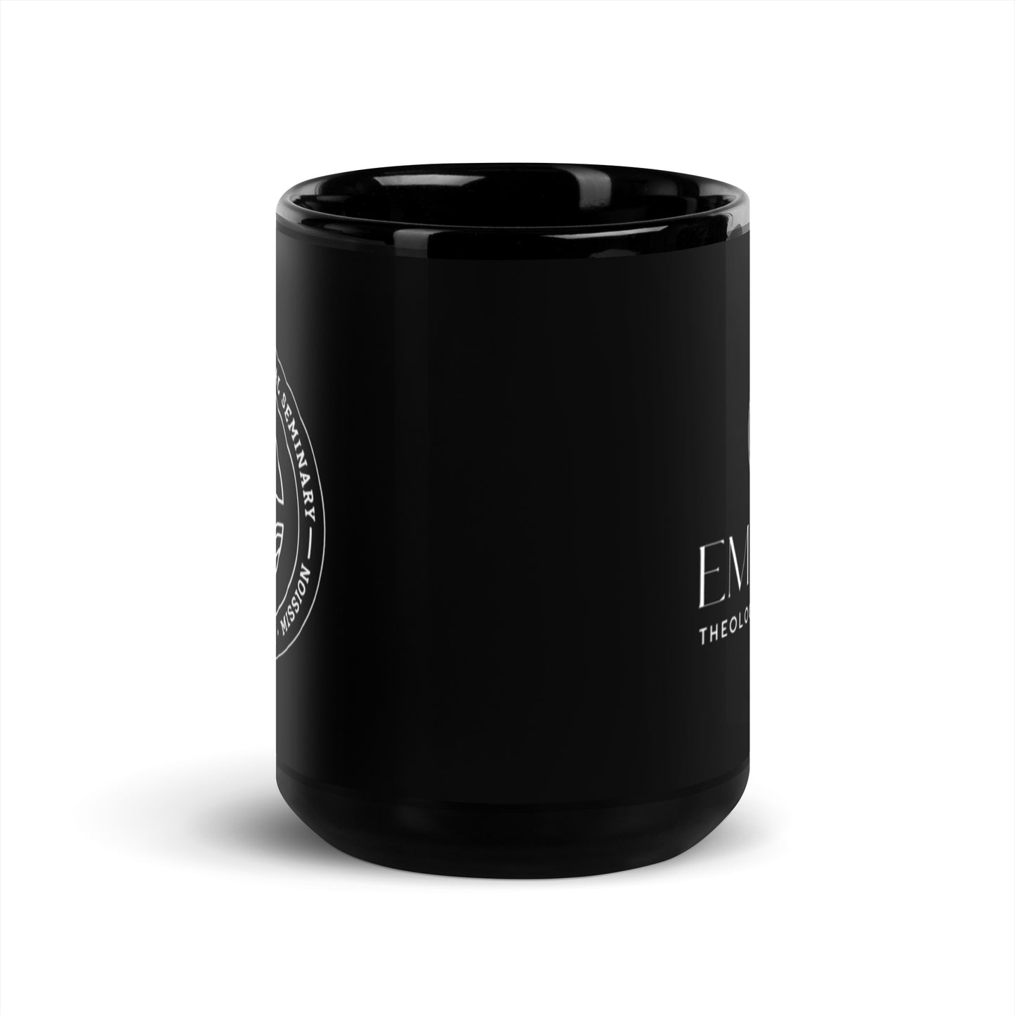 Emmaus Seal / Logo Black Glossy Mug