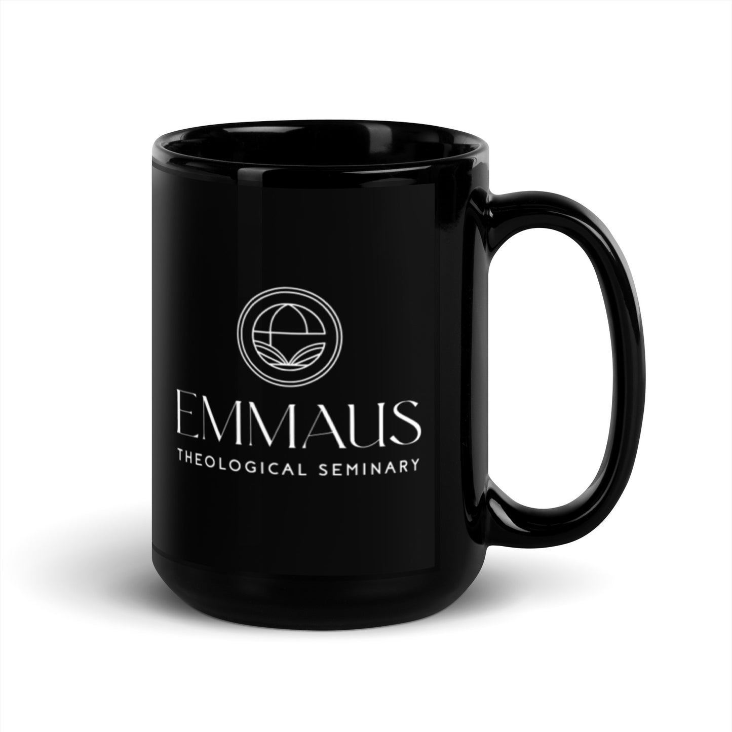 Emmaus Seal / Logo Black Glossy Mug