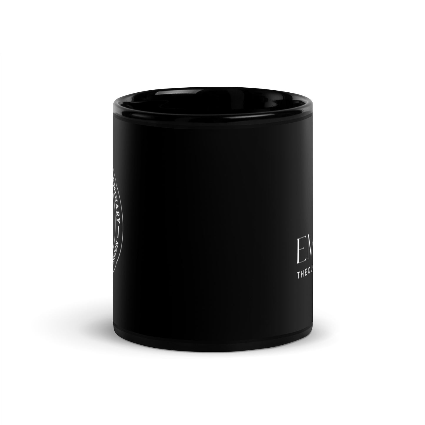 Emmaus Seal / Logo Black Glossy Mug
