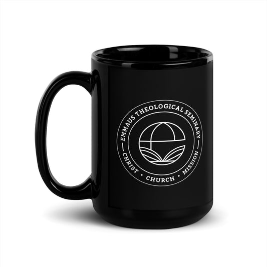 Emmaus Seal / Logo Black Glossy Mug